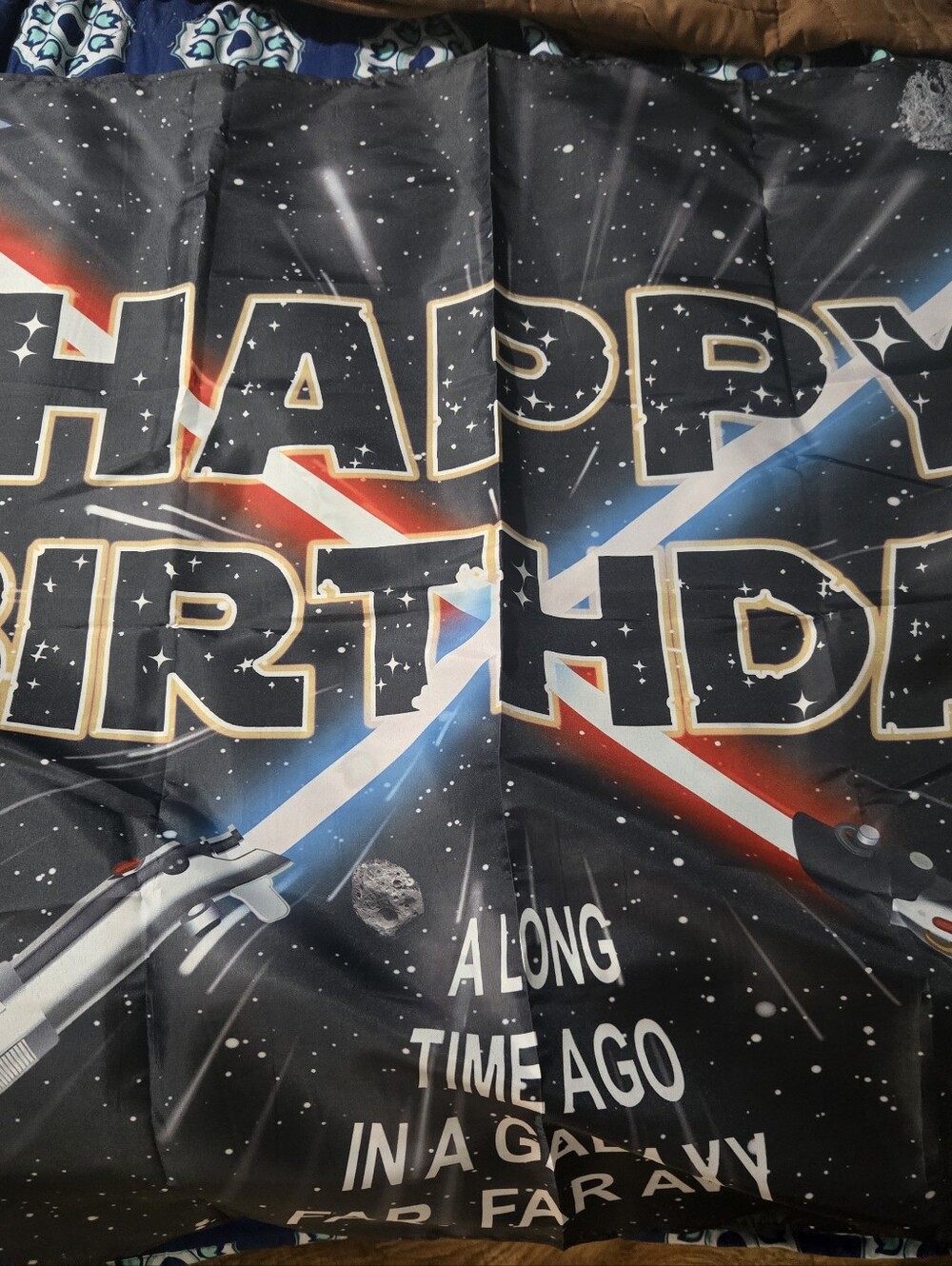 Star Wars Inspired "Happy Birthday" Light Saber Banner